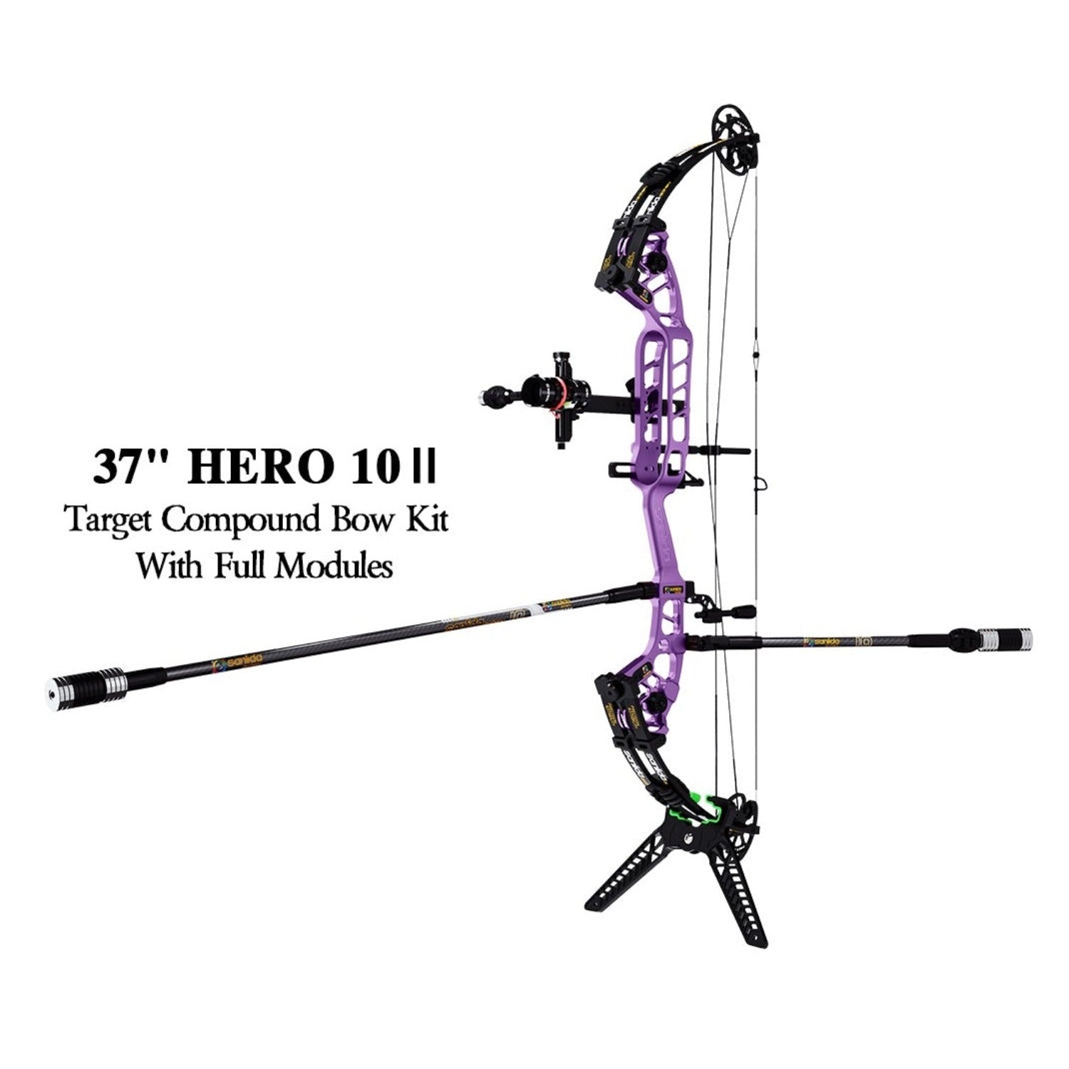Lavender Sanlida® Archery 37“ Hero 10 II Target Compound Bow Kit With Full Modules SANLIDA