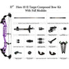 Dark Slate Gray Sanlida Archery 37“ Hero 10 II Target Compound Bow Kit With Full Modules INDIAN SLINGSHOT