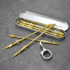 Dim Gray 6pcs outdoor powerful high quality golden stainless steel missile head shooting fish hunting dart set product