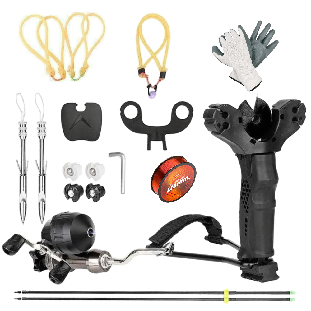White Smoke High Precision Multifunctional Integrated Archery Fish Slingshot Set MARKSMAN
