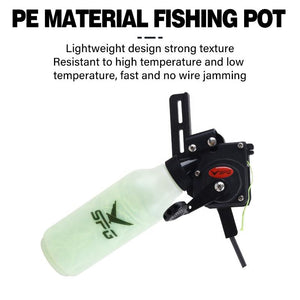 Black SPG Compound Bow Fishing Reel Rope Pot SPG