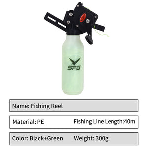 Black SPG Compound Bow Fishing Reel Rope Pot SPG