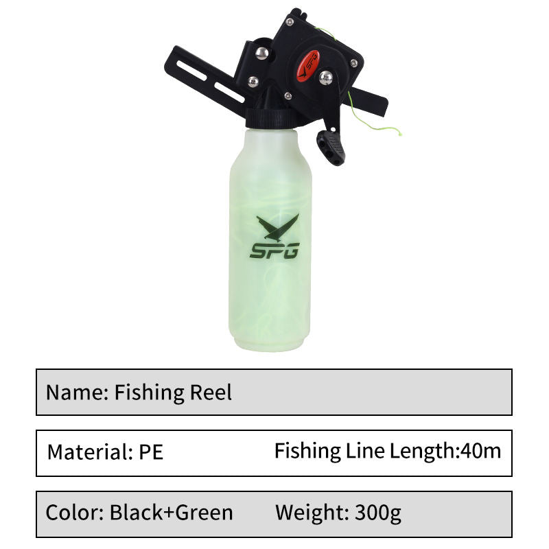 Black SPG Compound Bow Fishing Reel Rope Pot SPG