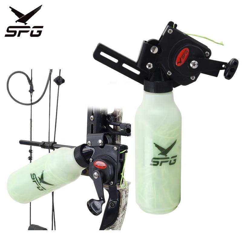 Black SPG Compound Bow Fishing Reel Rope Pot SPG