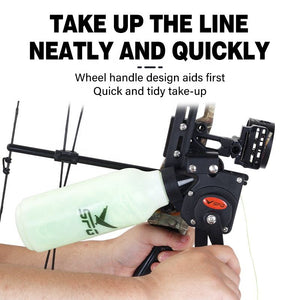 Black SPG Compound Bow Fishing Reel Rope Pot SPG