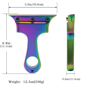 White Smoke Rainbow Impact Stainless Steel Slingshot with 3 Colored Screws Sling Tool INDIAN SLINGSHOT