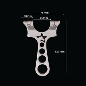 Black Five Star Horse Stainless Steel Slingshot Mirror Polished Outdoor Catapult MARKSMAN