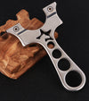 Dark Slate Gray Five Star Horse Stainless Steel Slingshot Mirror Polished Outdoor Catapult MARKSMAN