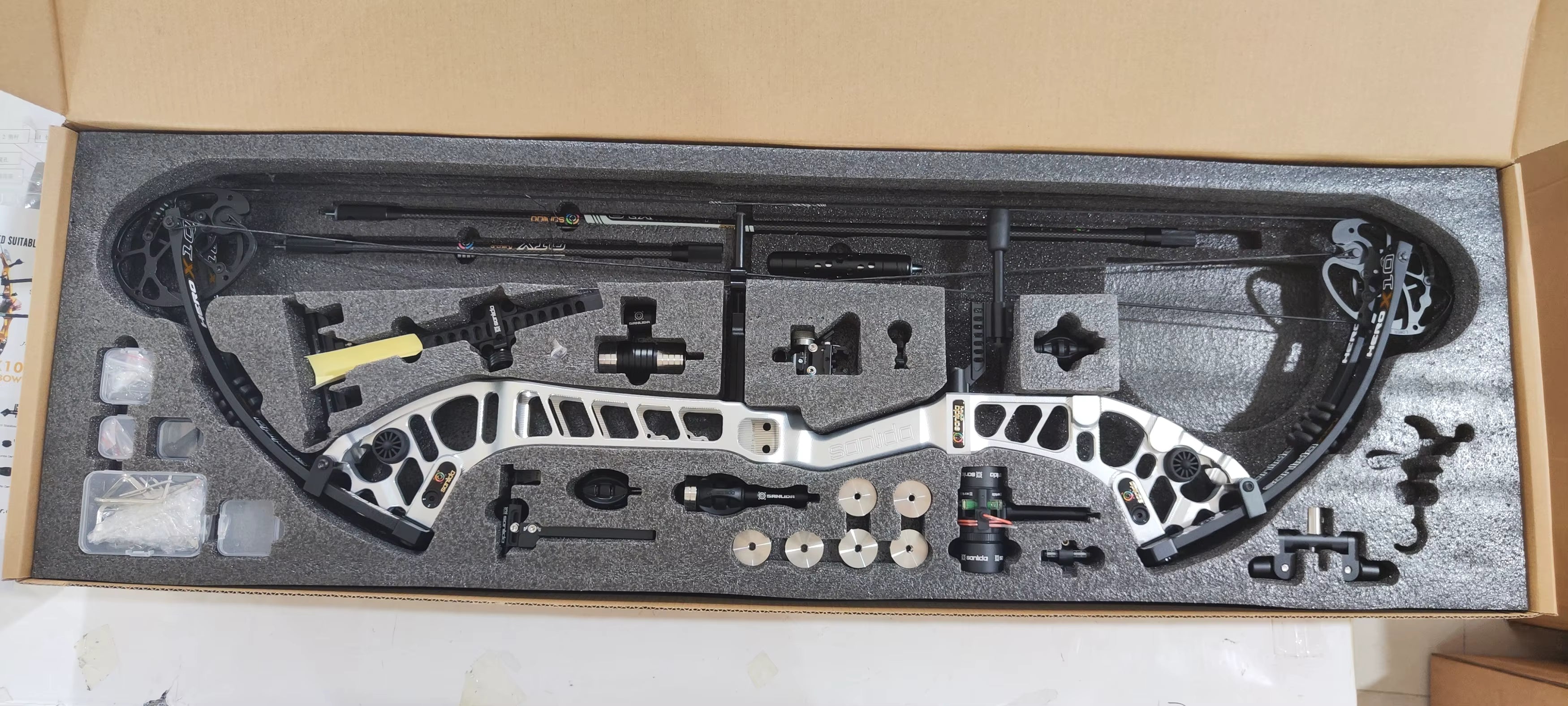 Gray Sanlida® Hero 10 II Target Full Module Compound Bow Kit - Red Edition SANLIDA