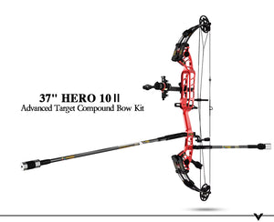 Tan Sanlida® Hero 10 II Target Full Module Compound Bow Kit - Red Edition SANLIDA