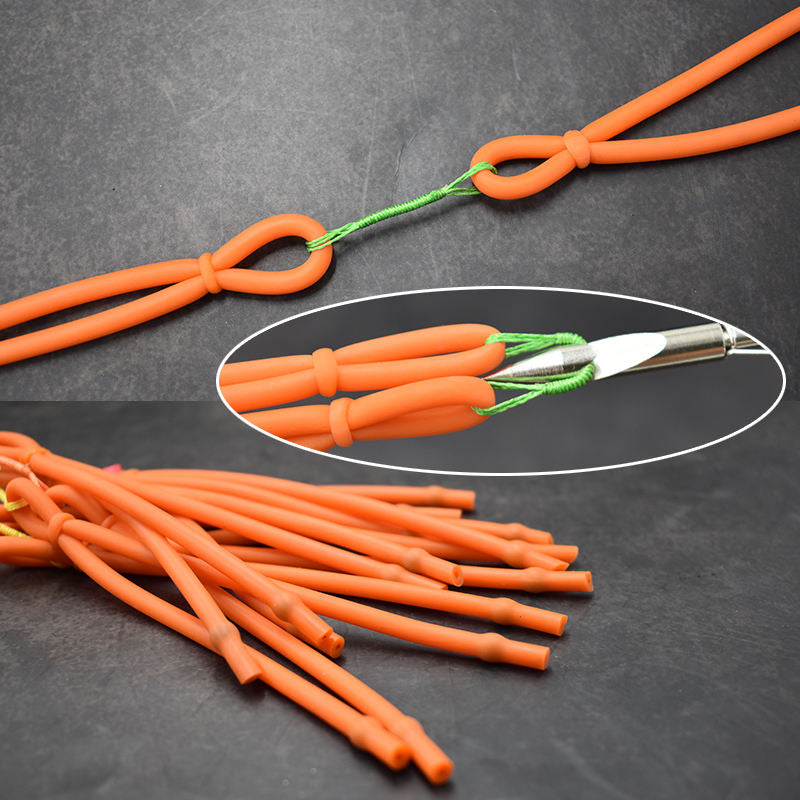 Dim Gray High Quality Powerful Slingshot Fish Rubber Band Yellow and Orange Outdoor Shooting Slingshot Accessory Tool INDIAN SLINGSHOT
