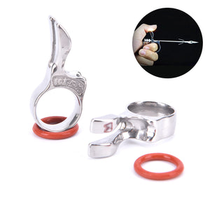 Black Slingshot Ring Quick Pressure Slingshot Connector Frameless Ring Bow Releaser INDIAN SLINGSHOT