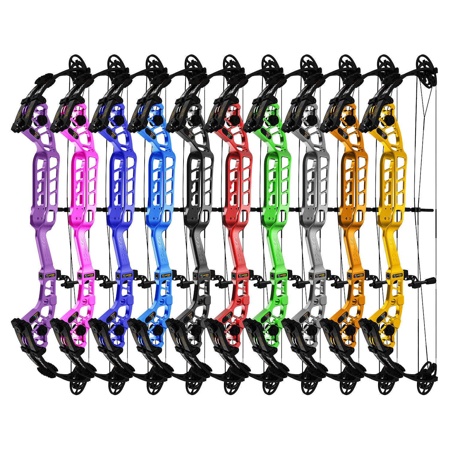 Light Pink Sanlida® Hero 10 II Target Full Module Compound Bow Kit - Red Edition SANLIDA