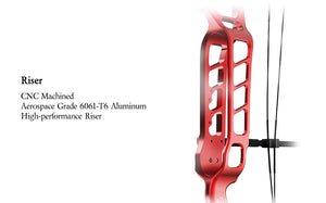Maroon Sanlida® Hero 10 II Target Full Module Compound Bow Kit - Red Edition SANLIDA