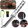 Dark Slate Gray Stainless Steel Slingshot with Pocket Folding Knife MARKSMAN