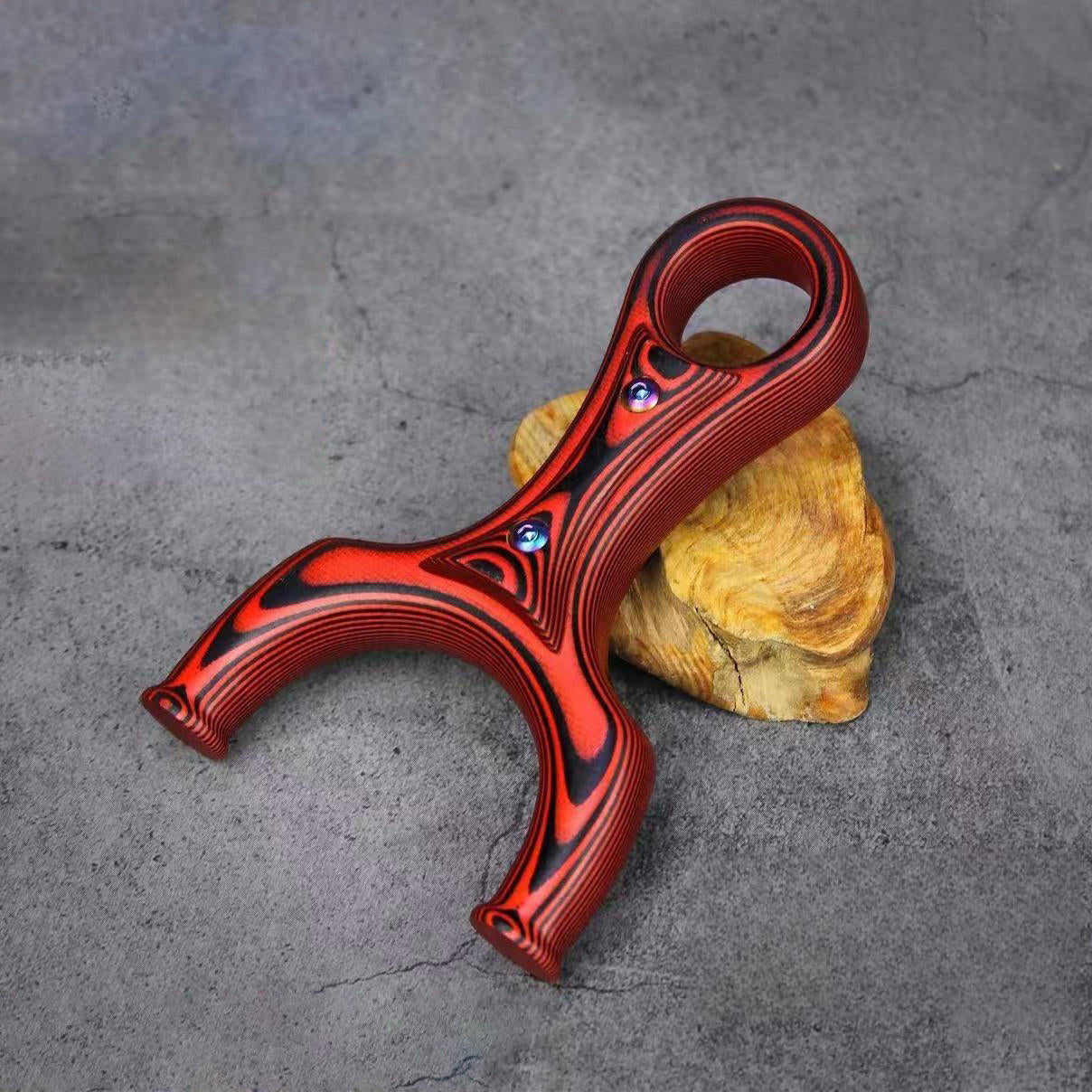 Dim Gray G10 Stainless Steel Slingshot INDIAN SLINGSHOT