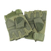 Dim Gray Olive  Green  Tactical  Fingerless  Padded  Gloves MARKSMAN