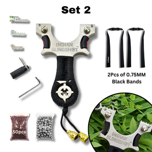 Dark Slate Gray Indian Bulls Eye Stainless Steel Slingshot for Target Shooting INDIAN SLINGSHOT