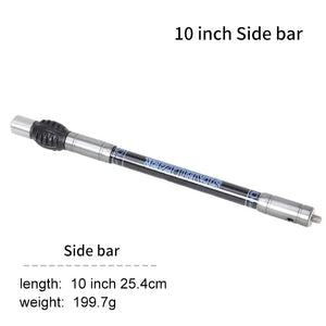 Gray SPG Recurve Bow Stabilizer Set – Carbon Fiber Balance Bar, Side Rods, Extender &amp; V Bar SPG