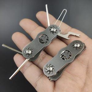 Dim Gray Multifunctional Slingshot Allen Key Set | Tightening Loosening Screw | Easy Flat Band Rubber Tying Tool INDIAN SLINGSHOT