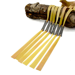 Dark Khaki New 24CM Length Mid Pull Rubber Band 0.55mm-1.0mm Thickness High Quality Slingshot Catapult Accessories and Replacement Flat Bands - 1 Set INDIAN SLINGSHOT