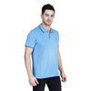 Sky Blue Polo Collar Neck Sports Regular Fit 100% Pure Cotton TShirt for Men and Boys INDIAN SLINGSHOT