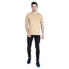 Wheat Round Neck Sports Regular Fit 100% Pure Cotton TShirt for Men and Boys CHICBESTY