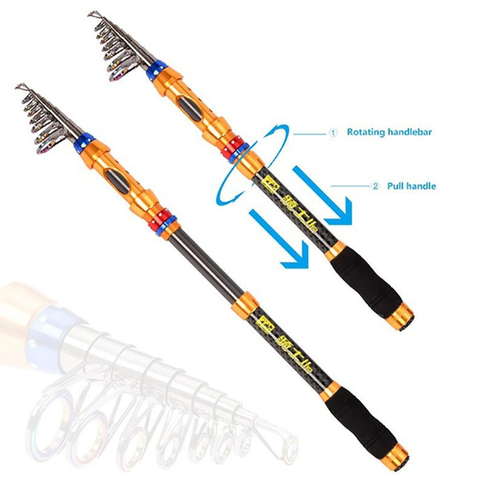 1.8M-3.6M Telescopic Carbon Fishing Rod Combination Full Set Of Carbon –  INDIAN SLINGSHOT