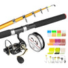 2.1m sea pole+fishing reel+soft bait+fishing line+fish hook outdoor fishing combo set - INDIAN SLINGSHOT