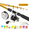 2.1m sea pole+fishing reel+soft bait+fishing line+fish hook outdoor fishing combo set - INDIAN SLINGSHOT