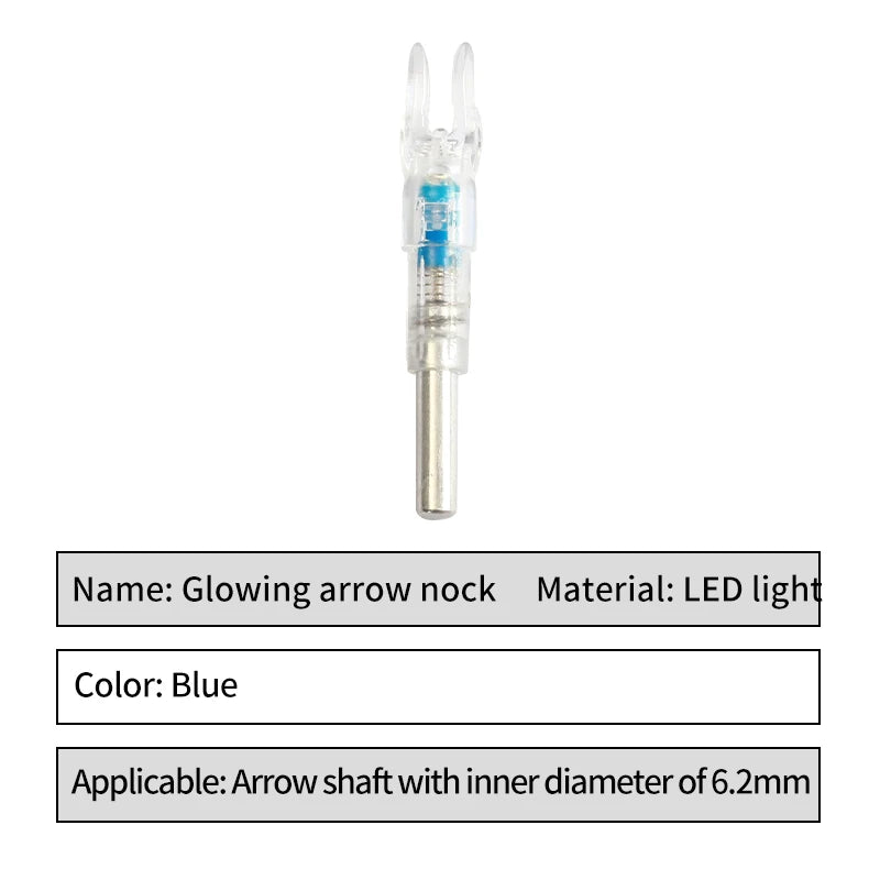 Archery Lighted Arrow Nocks LED Automatically Light up Glowing 3 Pack Hunting Fit ID 6.2 Mm Pins Pure Carbon Arrow Shaft