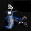 Dark Slate Gray 304 Aluminum Handle Dragon Chasing Scimitar Stainless Steel Outdoor Wooden Handle Catapult Chasing Dragon Flat  Slingshot MARKSMAN