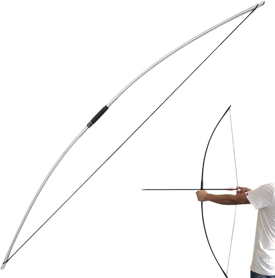 67 Inch Archery Traditional Longbow 25-120Lbs Recurve Bow Hunting English Longbow for Right Hand Left Hand Adult Outdoor Sports