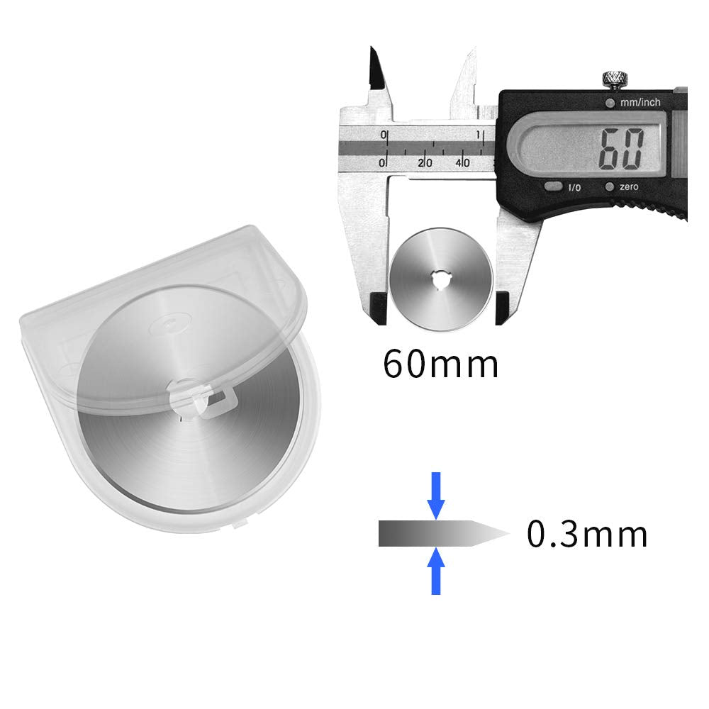 Light Gray Rotary Cutter 60mm Rubber Cutting Tool Blade MARKSMAN