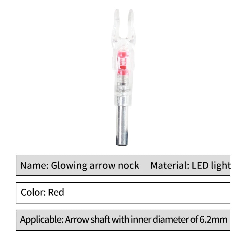 Archery Lighted Arrow Nocks LED Automatically Light up Glowing 3 Pack Hunting Fit ID 6.2 Mm Pins Pure Carbon Arrow Shaft