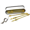 Dim Gray 6pcs outdoor powerful high quality golden stainless steel missile head shooting fish hunting dart set product