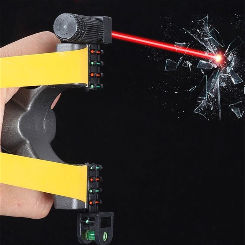 Light Goldenrod 98k Shooting Laser Light Sight Resin Fast Compression High precision Catapult Flat Rubber Band Level Fiber Optic  Slingshot