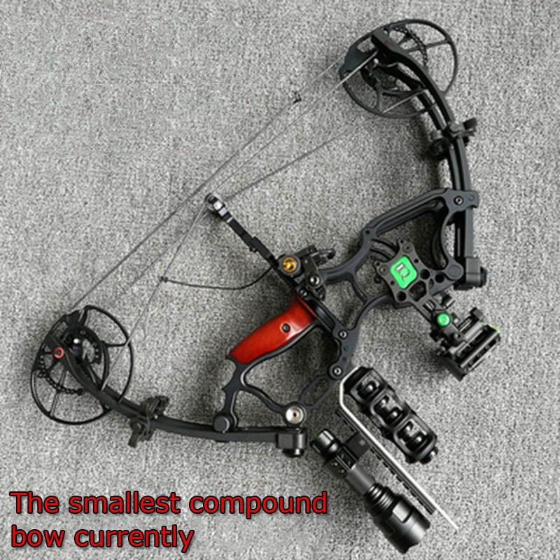 Dark Gray Compound Bow 40-70 Lbs Short Axis Triangle Bow Shooting Outdoor Tree Stand Shooting Fish Game Bow INDIAN SLINGSHOT