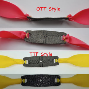 Gray Microfiber Super Fiber Slingshot Pit Pouch with Center Positioning Hole & Double pits for locating INDIAN SLINGSHOT