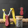 Dark Slate Gray Folding Alloy Wooden Handle Pocket Slingshot MARKSMAN