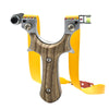Dark Khaki New Alloy Wood Patch Slingshot High Precision Target Shooting Laser Slingshot Outdoor Sport Slingshot INDIAN SLINGSHOT