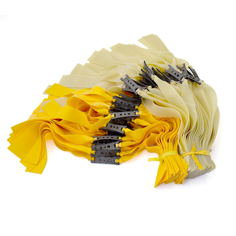 Goldenrod Large Bow Head 0.80mm/1.0mm 3.7cm Wide Flat Rubber Band for Long Rod Slingshot Catapult INDIAN SLINGSHOT