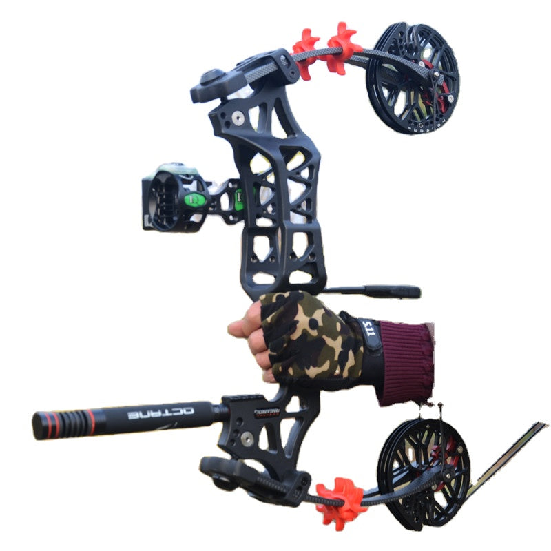 Dark Slate Gray M109E New Dual-use Can Launch Steel Ball Compound Bow Shooting Bow And Arrow Outdoor Target Shooting Triangle Big Power Bow JUNXING
