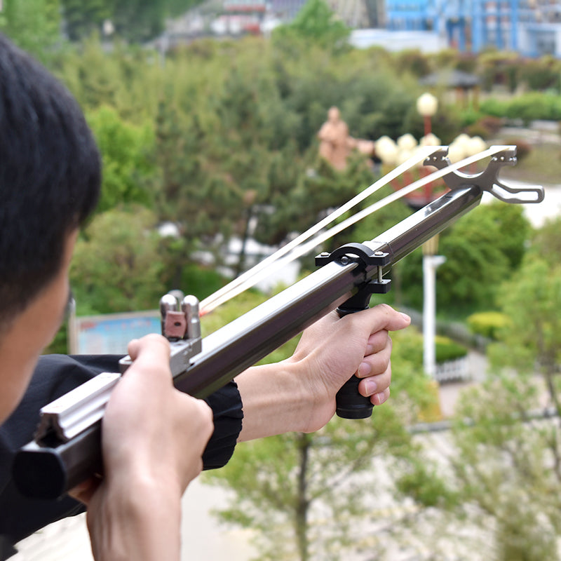 Dim Gray LR1 Long Rod Slingshot With Laser Light MARKSMAN