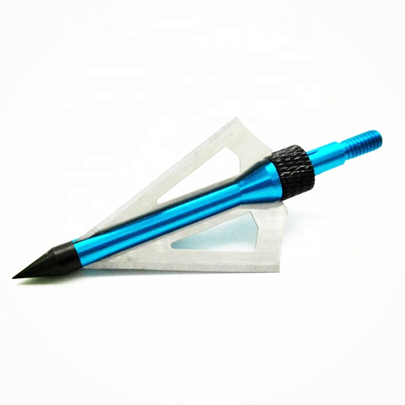 Light Gray F-15 Three Fixed Blades 100 Grain Broadheads MARKSMAN