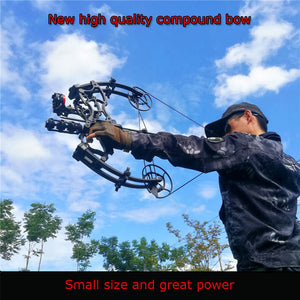 Cornflower Blue Compound Bow 40-70 Lbs Short Axis Triangle Bow Shooting Outdoor Tree Stand Shooting Fish Game Bow INDIAN SLINGSHOT