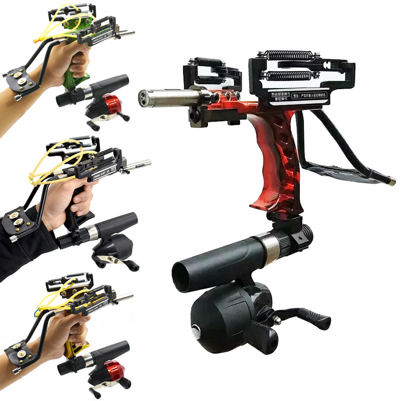 Tan Professional Instructor Slingbow with Wrist and Infrared Sight Adult Fishing Slingshot Set INDIAN SLINGSHOT