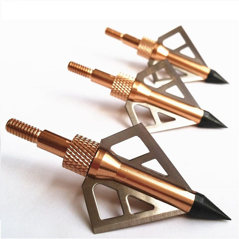 Antique White Broadhead 100 grains Screw Archery Arrow Tips INDIAN SLINGSHOT