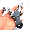 Goldenrod Grey Black Wrap Stainless Steel Slingshot MARKSMAN