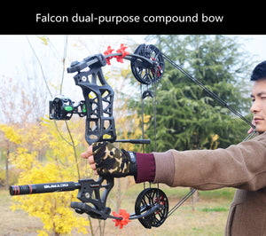 Gray M109E New Dual-use Can Launch Steel Ball Compound Bow Shooting Bow And Arrow Outdoor Target Shooting Triangle Big Power Bow JUNXING